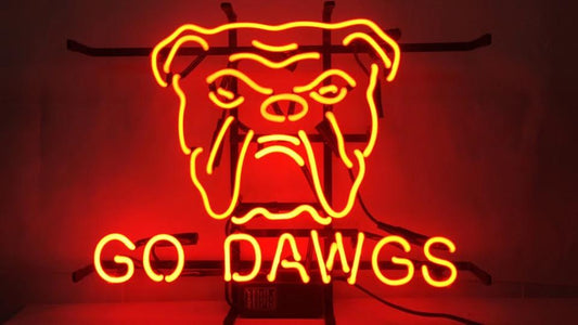 Neon Go Dawgs Sign 19x15 Custom Glass Neon