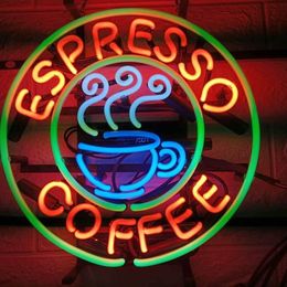 Neon Espresso Coffee Sign 24x20 Custom Glass Neon