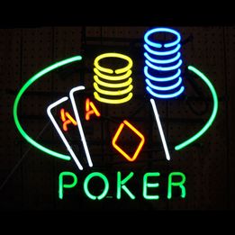 Neon Poker Sign 24x20