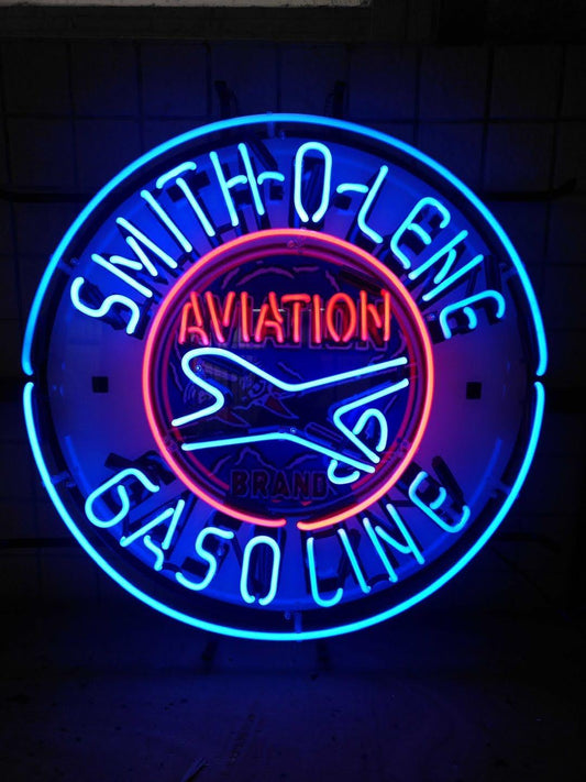 Neon Smith-O-Lene Gasoline 24x20 Custom Glass Neon