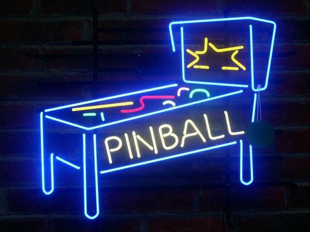 Neon Pinball Arcade Sign