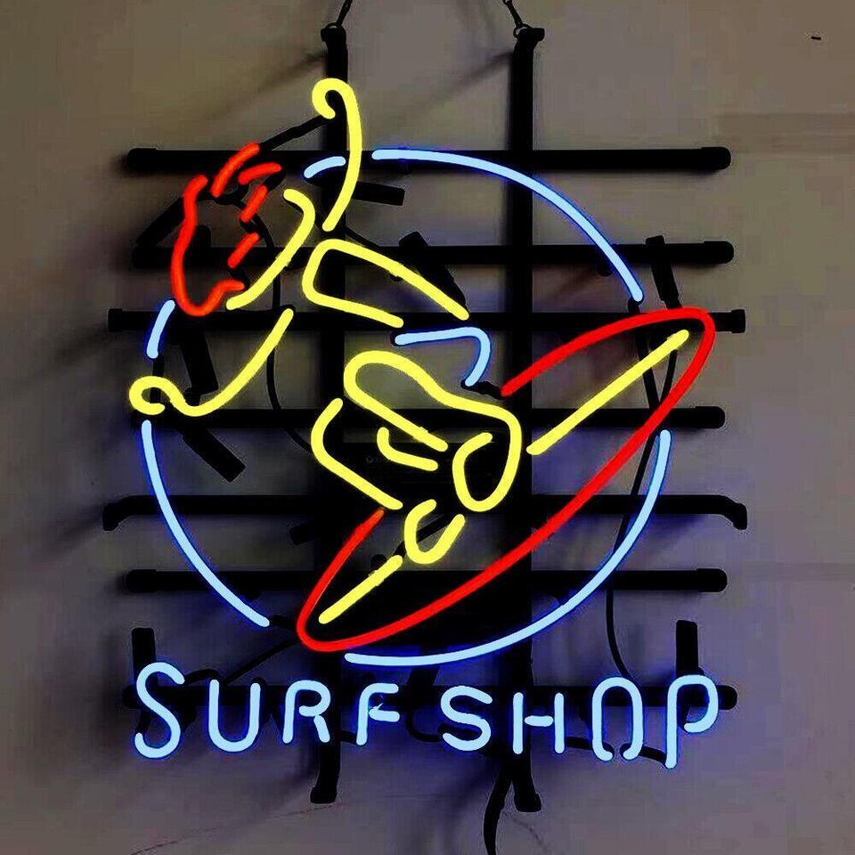 Neon Surf Shop Sign