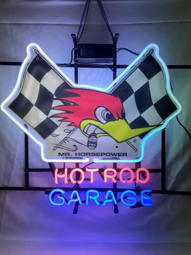 Neon Hot Rod Garage Sign